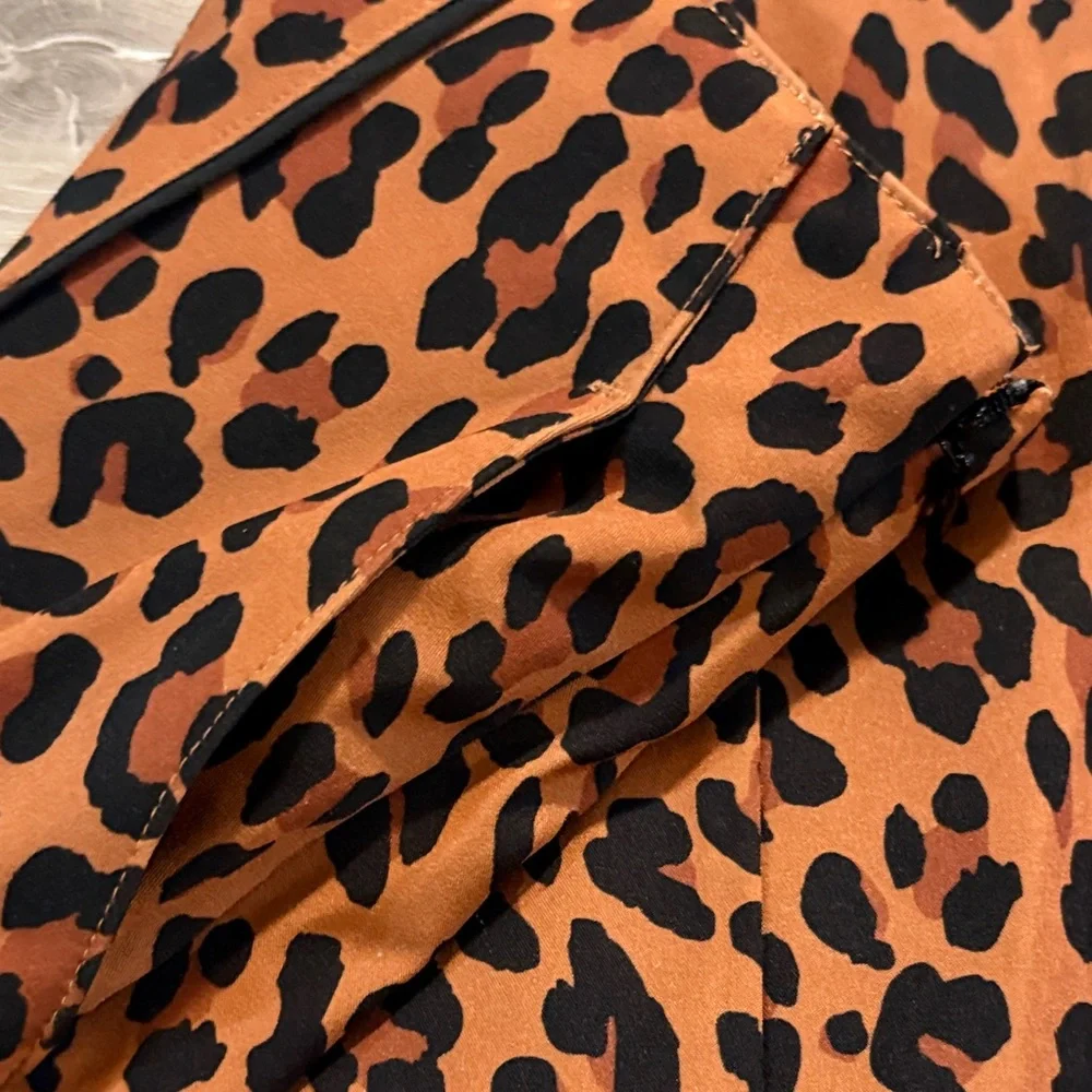Lady Hagen Brown and Black Animal Print Mini‎ Skirt